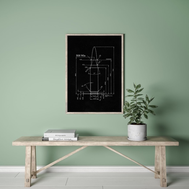 308 Win Zeichnung Poster dunkel