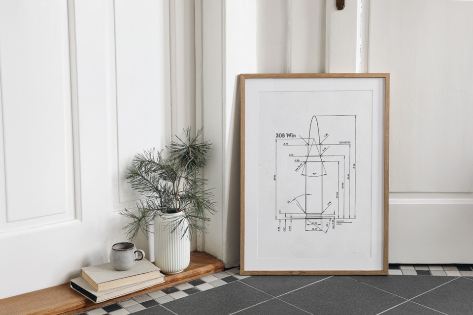 308 Win Zeichnung Poster Licht