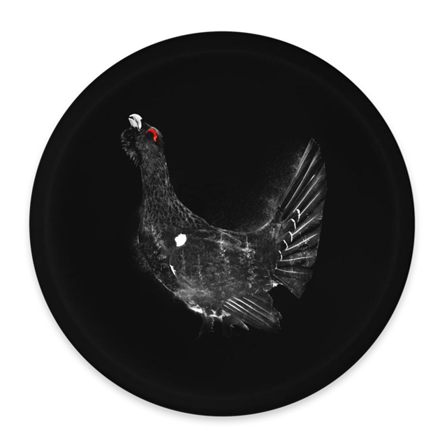 Auerhuhn schwarz - Runde Unterlegscheibe Ø38cm