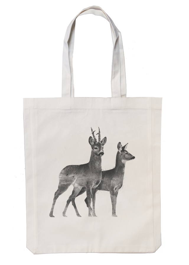 Reh-Paar - Stofftasche 35x45 cm