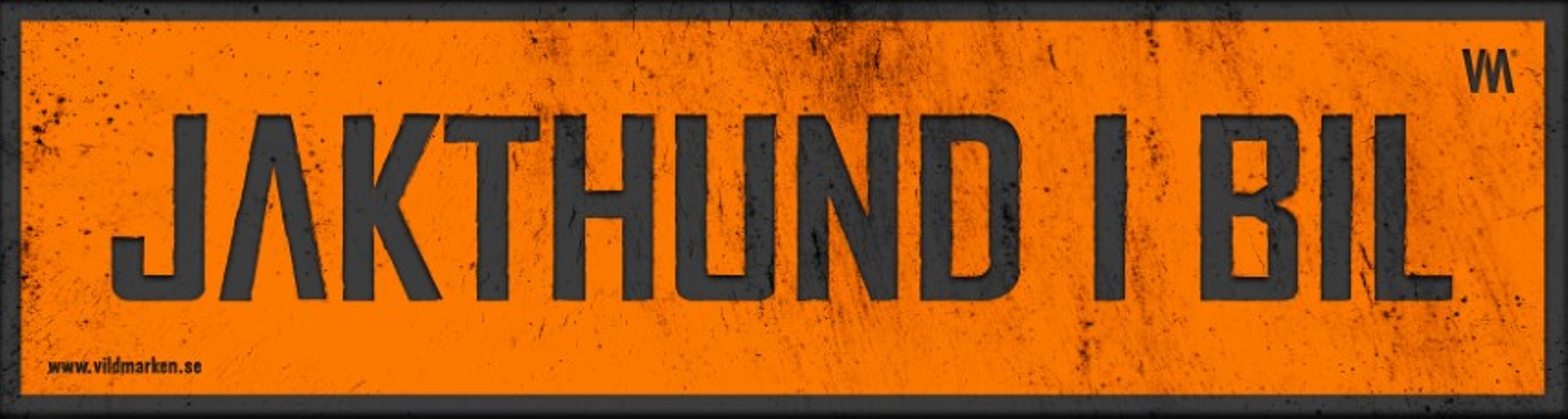 Jagdhund im Autoaufkleber orange
