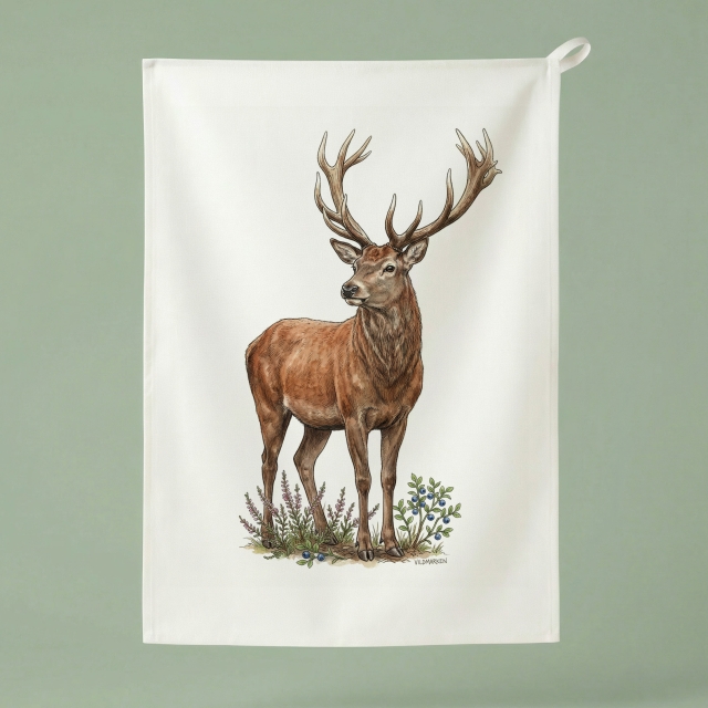 Rotwild - Küchenhandtuch 50x70 cm