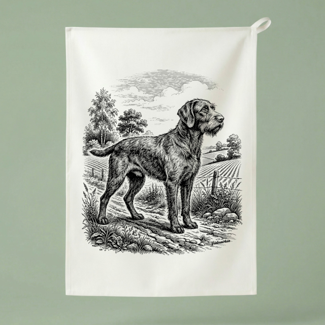 Rauhaar-Vorstehhund - Küchentuch 50x70 cm
