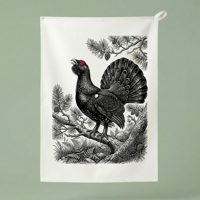 Auerhuhn - Küchentuch 50x70 cm