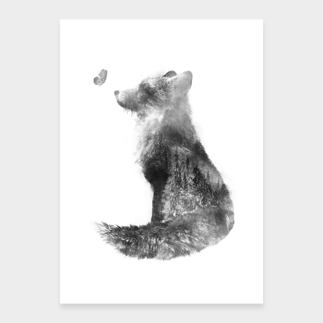 Fuchs und Schmetterling