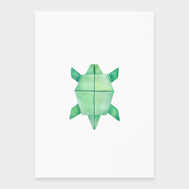 Schildkröten-Origami-Stil