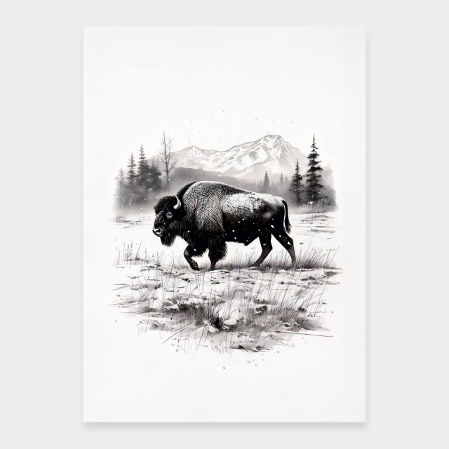 Bisons auf der Prärie