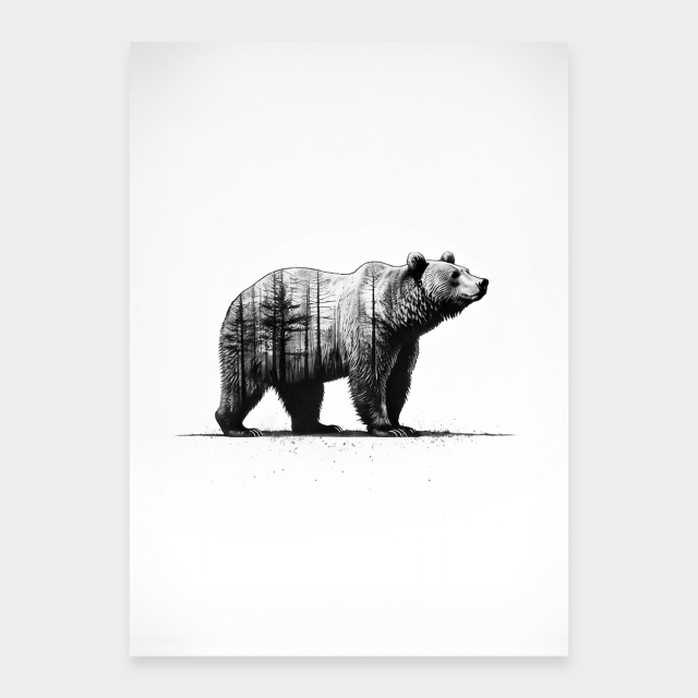 Braunbär-Minimalismus