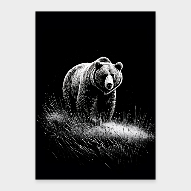 Bär in der Nacht