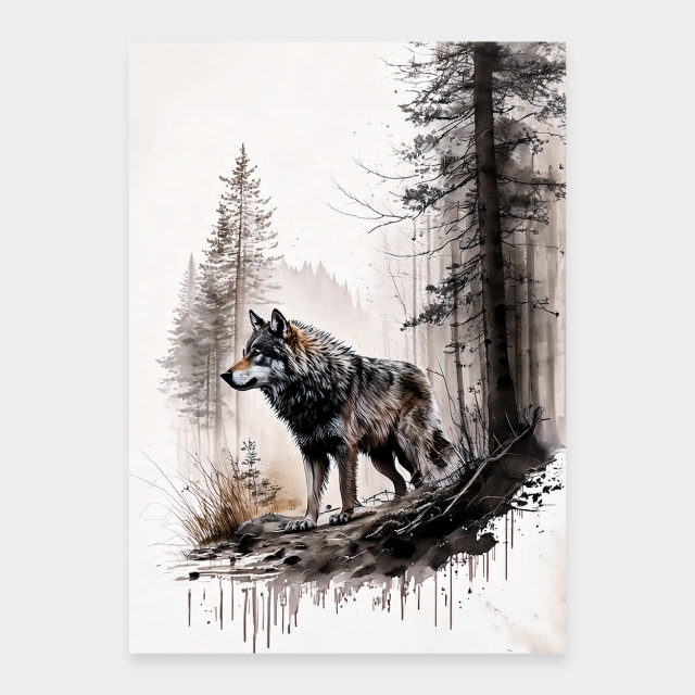 Wolf im Wald