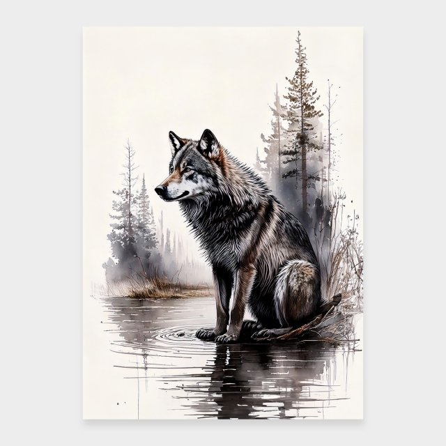 Wolf im Wald